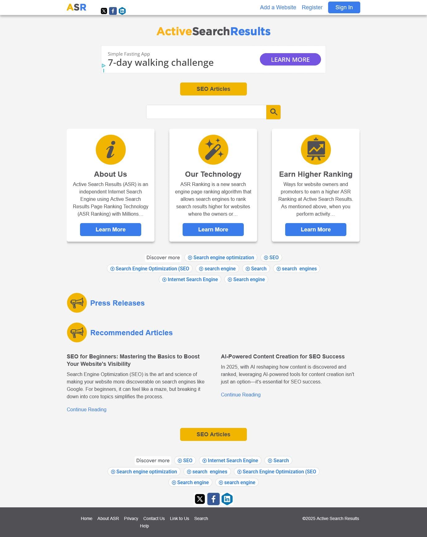 Screenshot of Activesearchresults