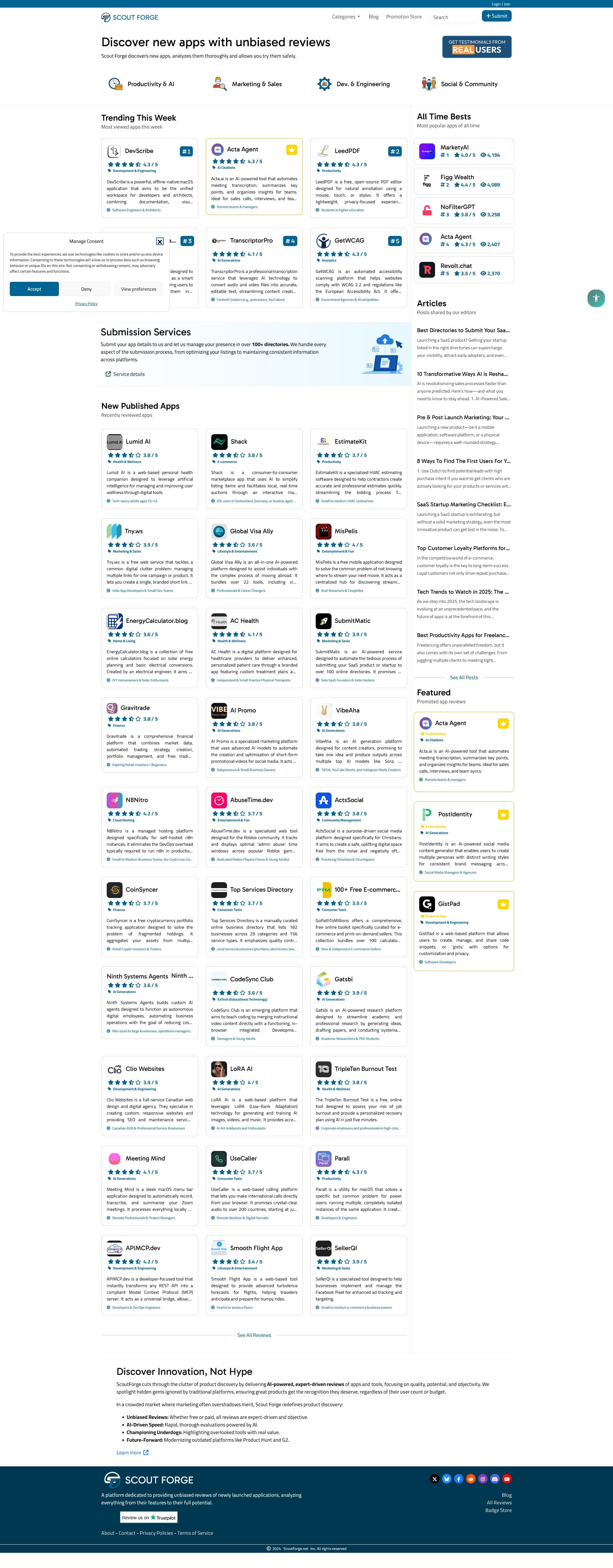 Screenshot of Scoutforge
