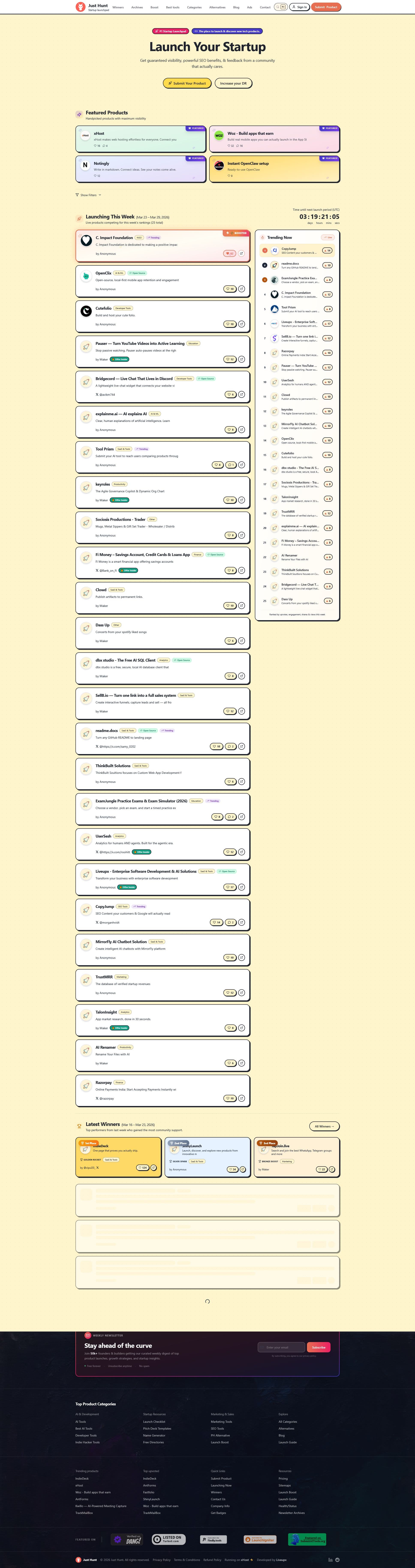 Screenshot of justhunt.co