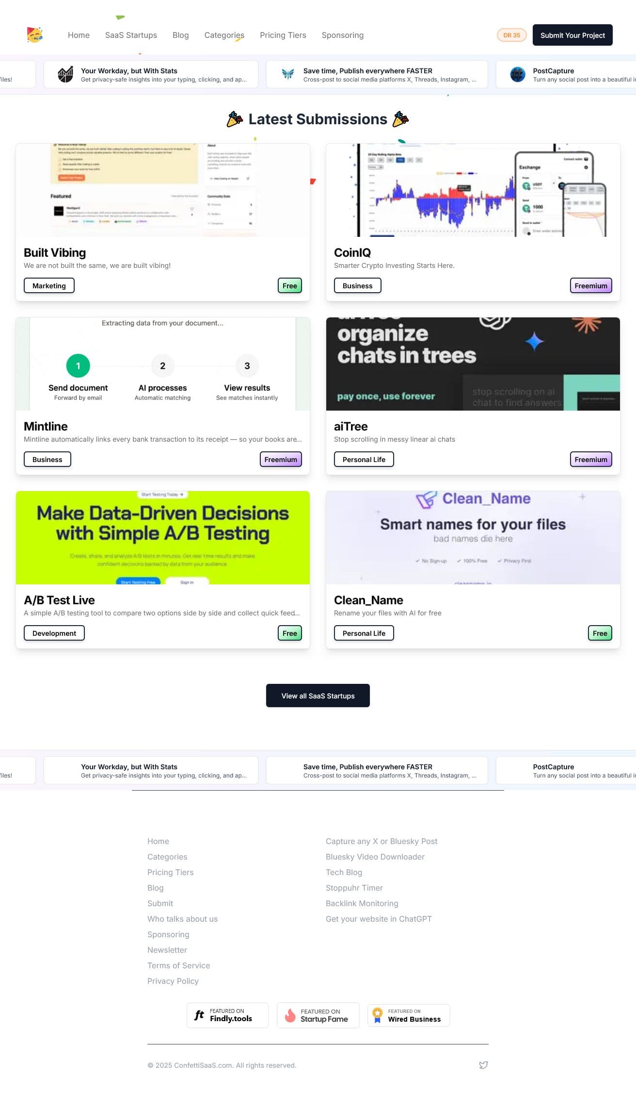 Screenshot of confettisaas.com