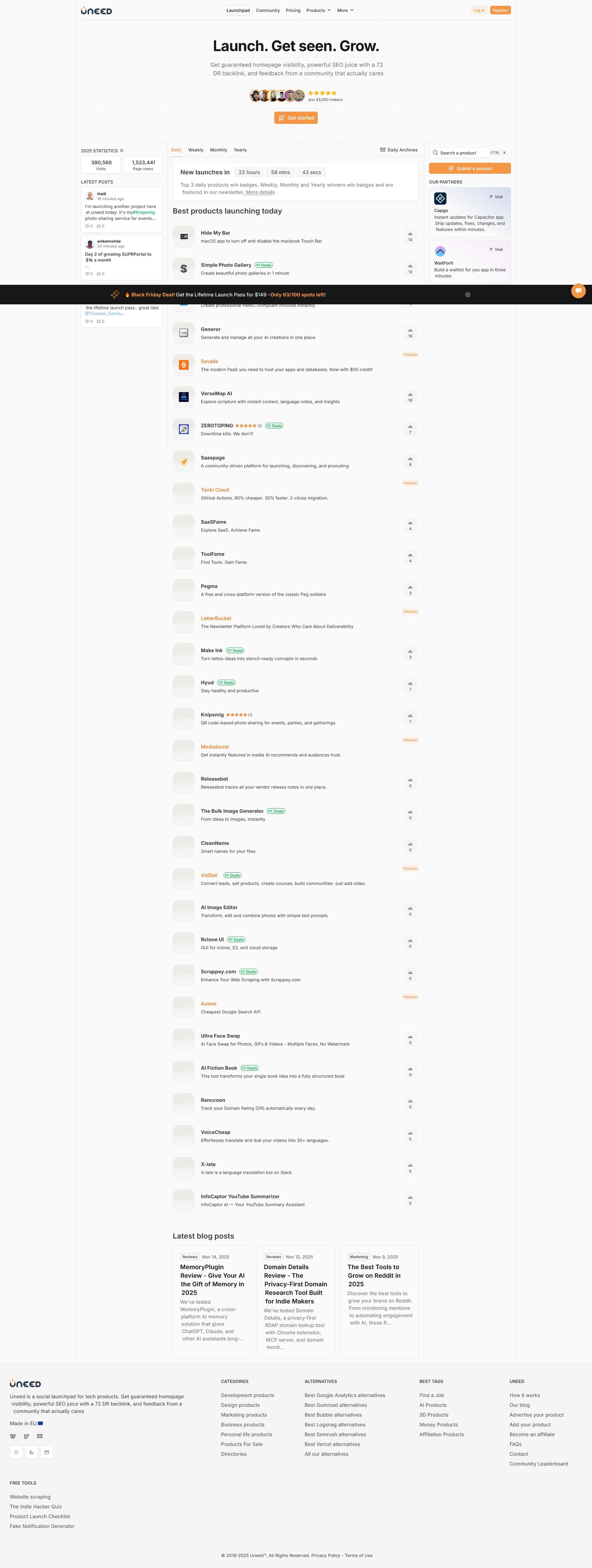 Screenshot of uneed.best