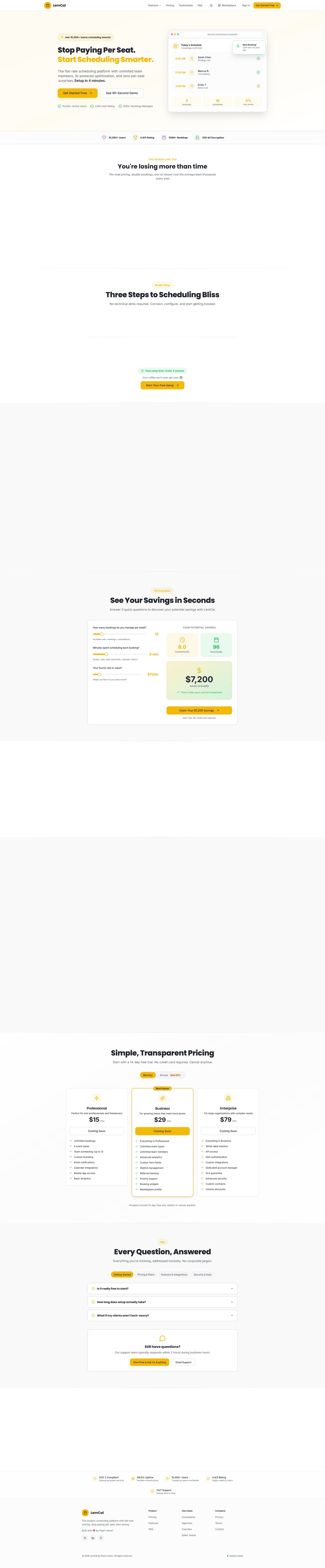 Screenshot of lemcall.co