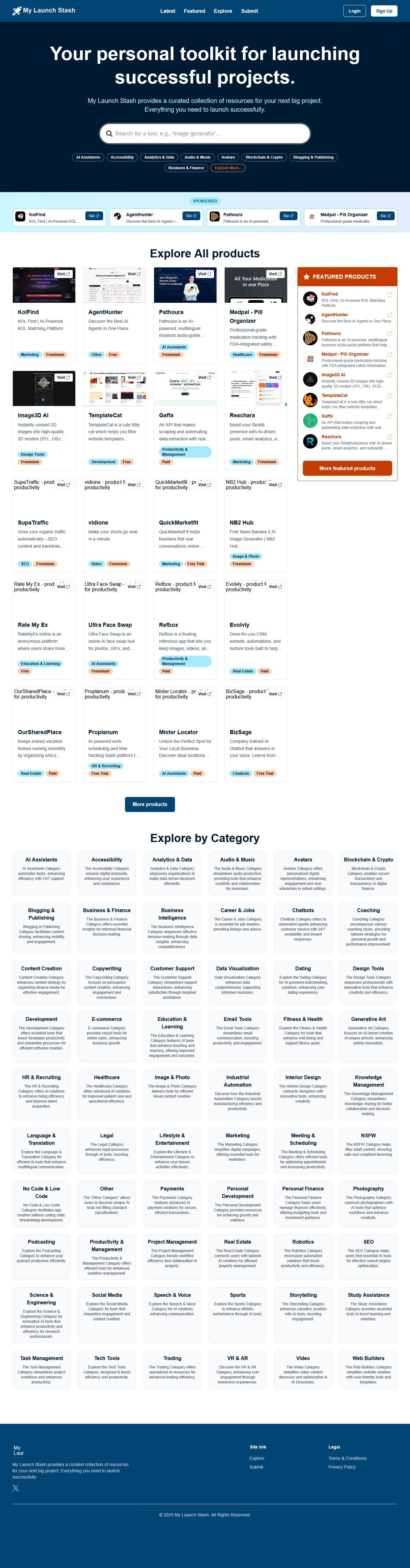 Screenshot of Mylaunchstash
