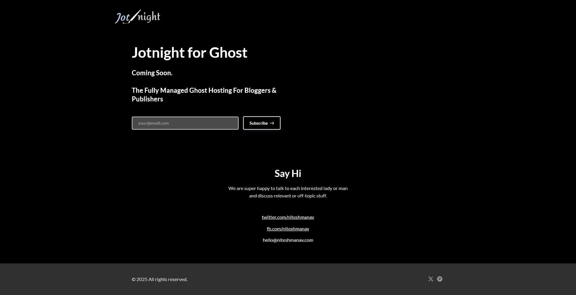 Screenshot of jotnight.com