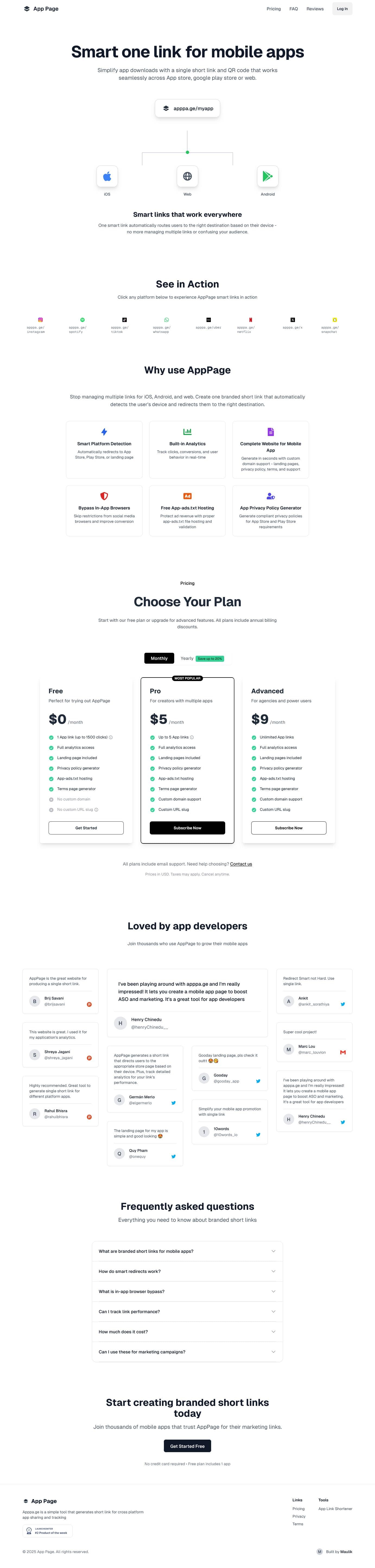 Screenshot of apppage.co