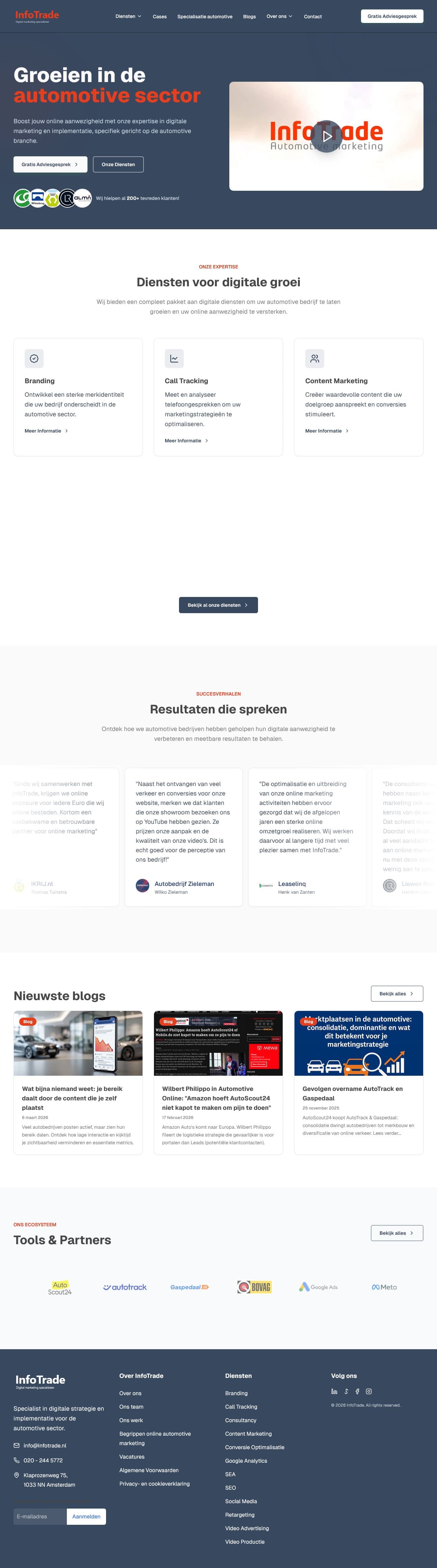 Screenshot of www.infotrade.nl