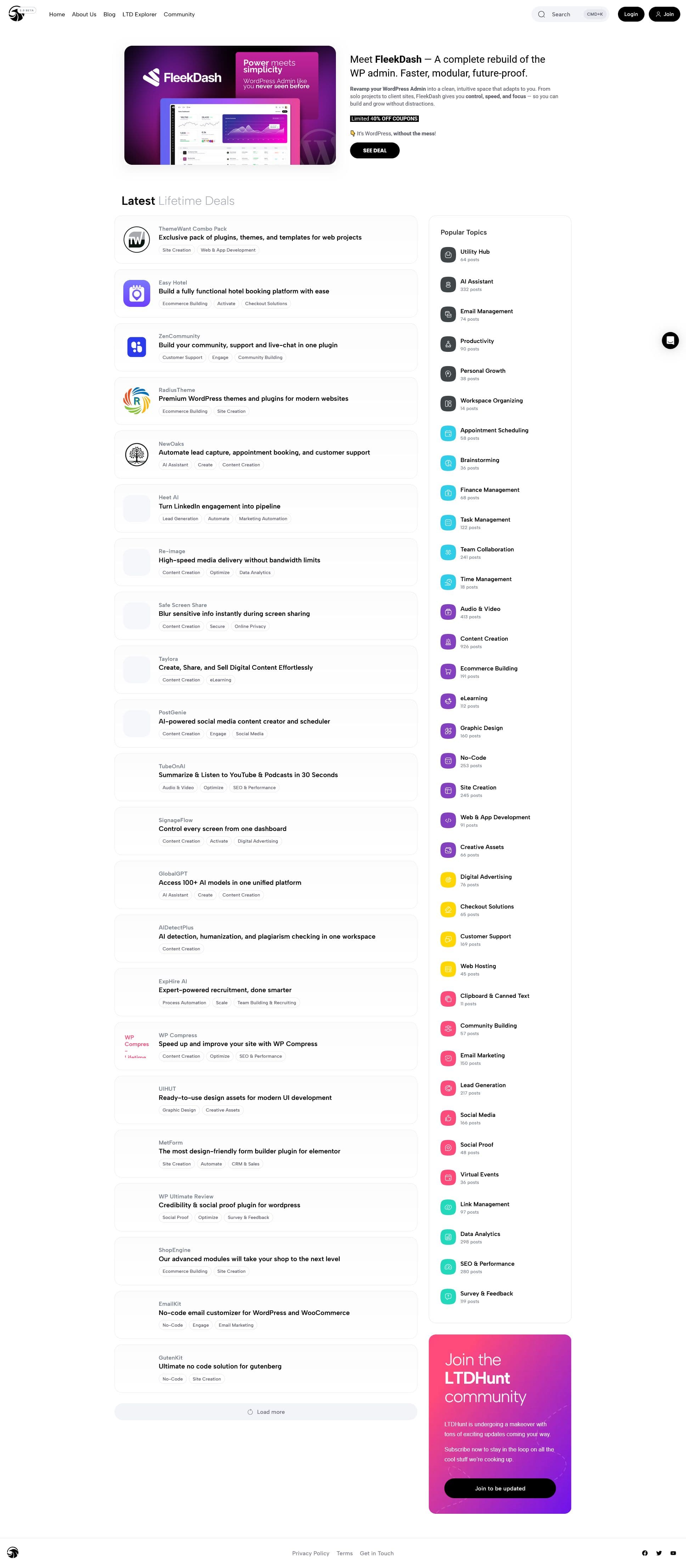 Screenshot of ltdhunt.com