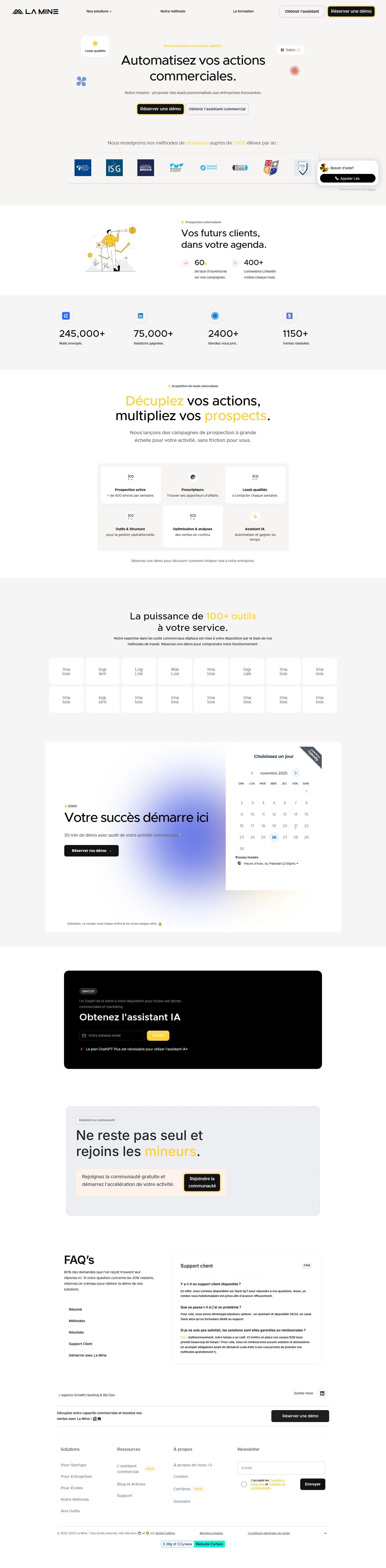 Screenshot of www.la-mine.io