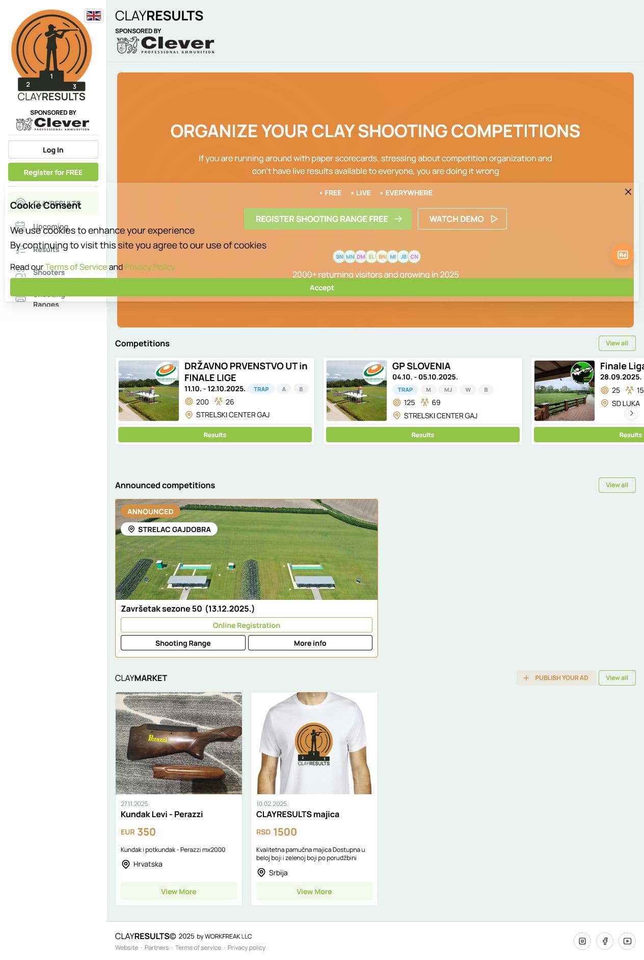 Screenshot of clayresults.online