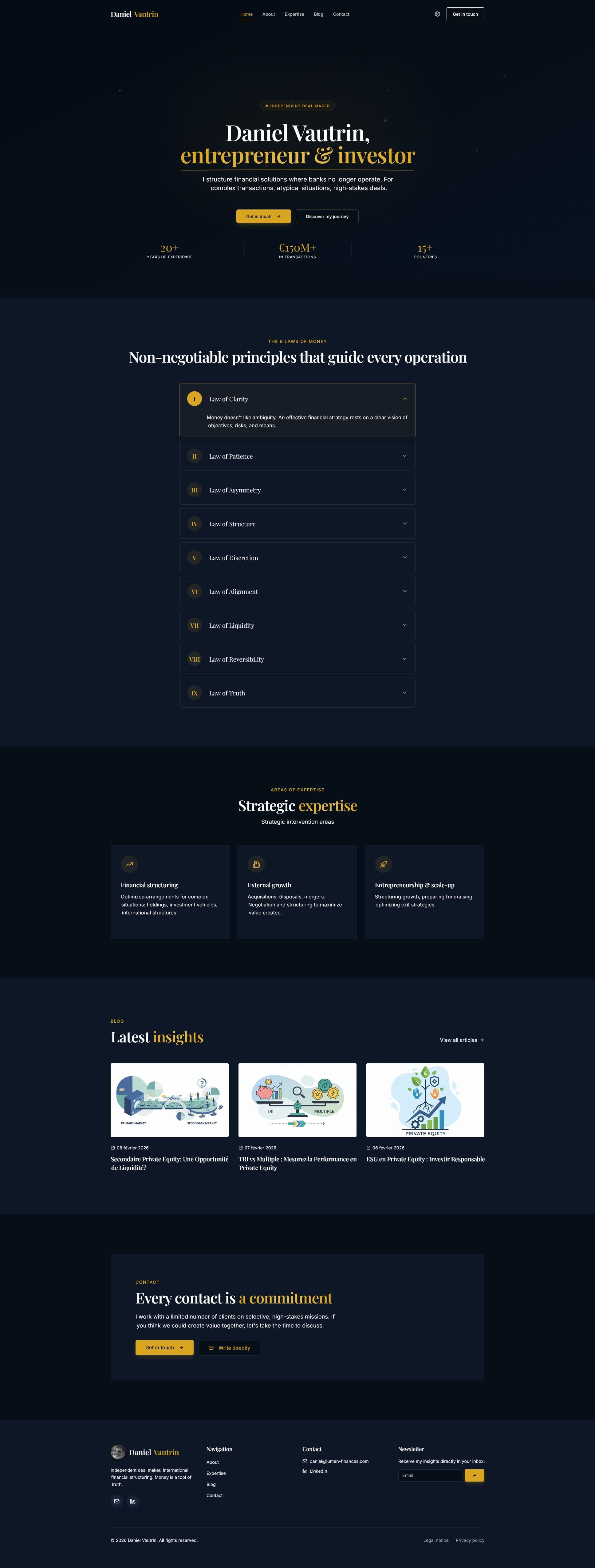 Screenshot of danielvautrin.com
