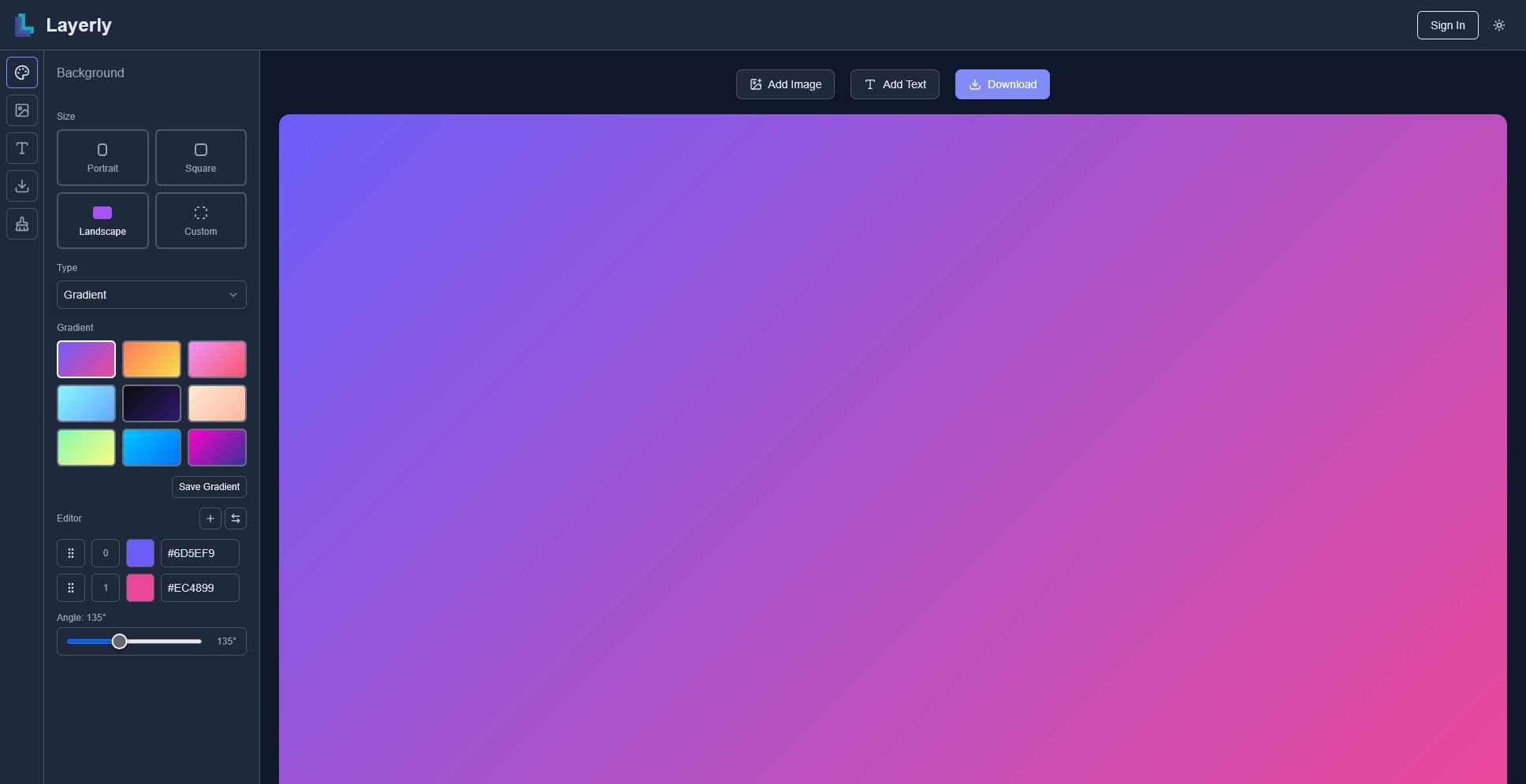 Screenshot of layerly.app