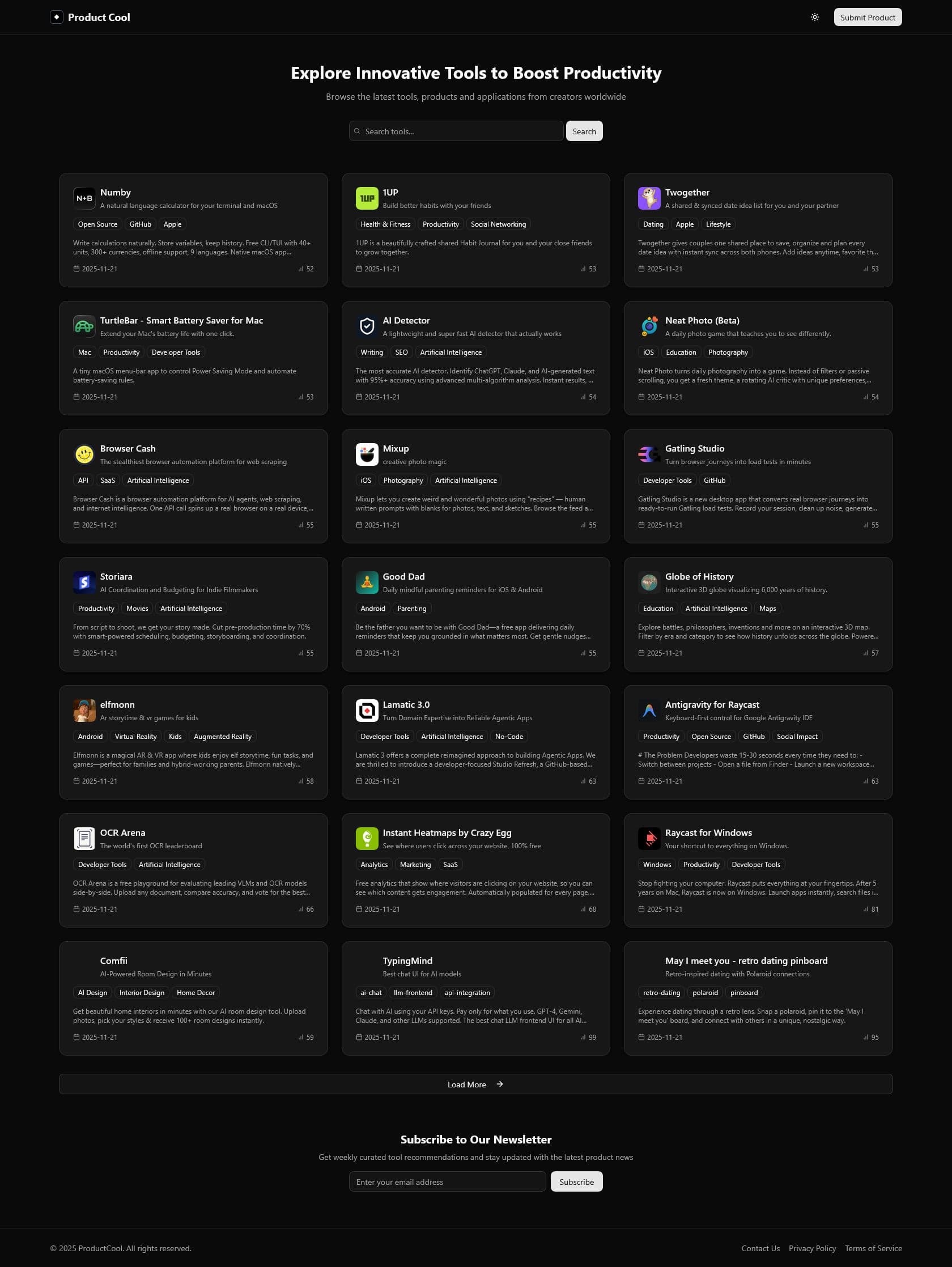 Screenshot of Productcool.com
