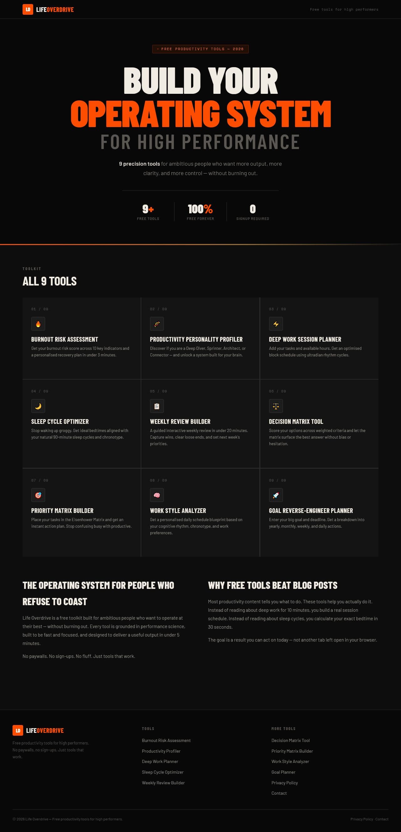 Screenshot of lifeoverdrive.com