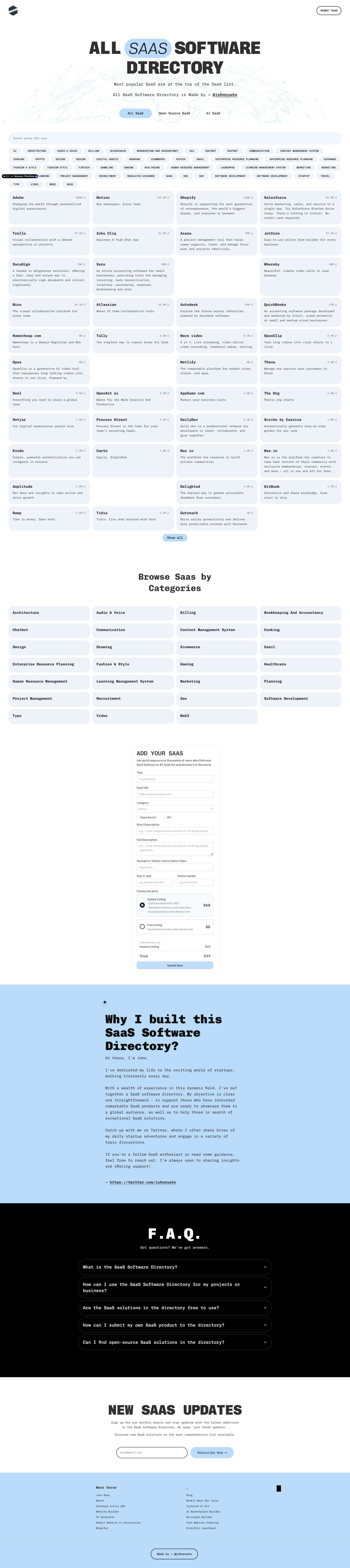 Screenshot of Saassoftware.org