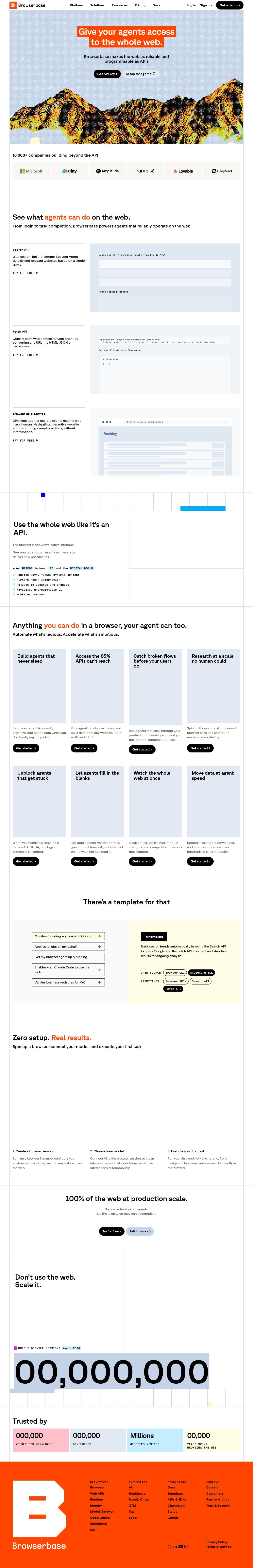 Screenshot of browserbase.com