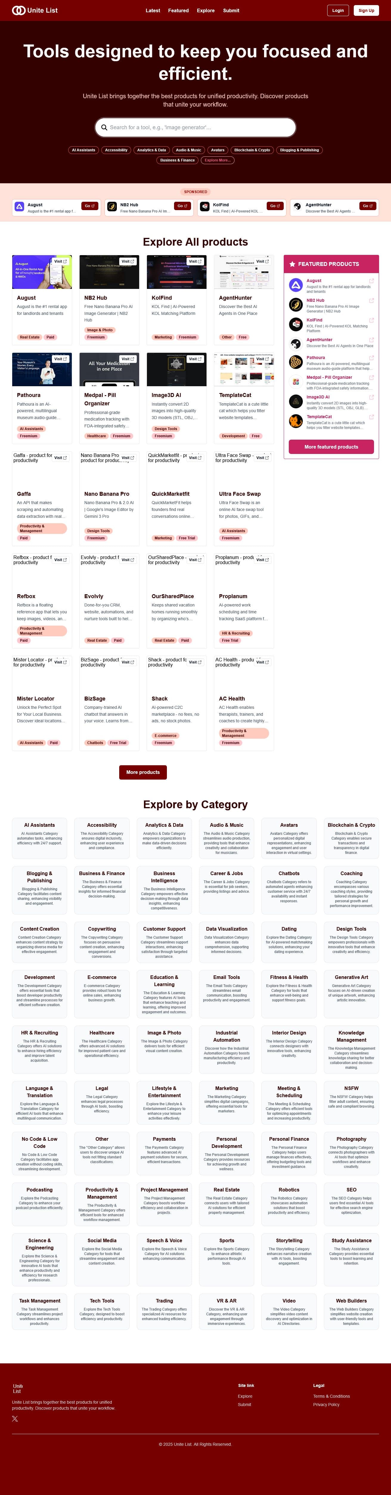Screenshot of Unitelist