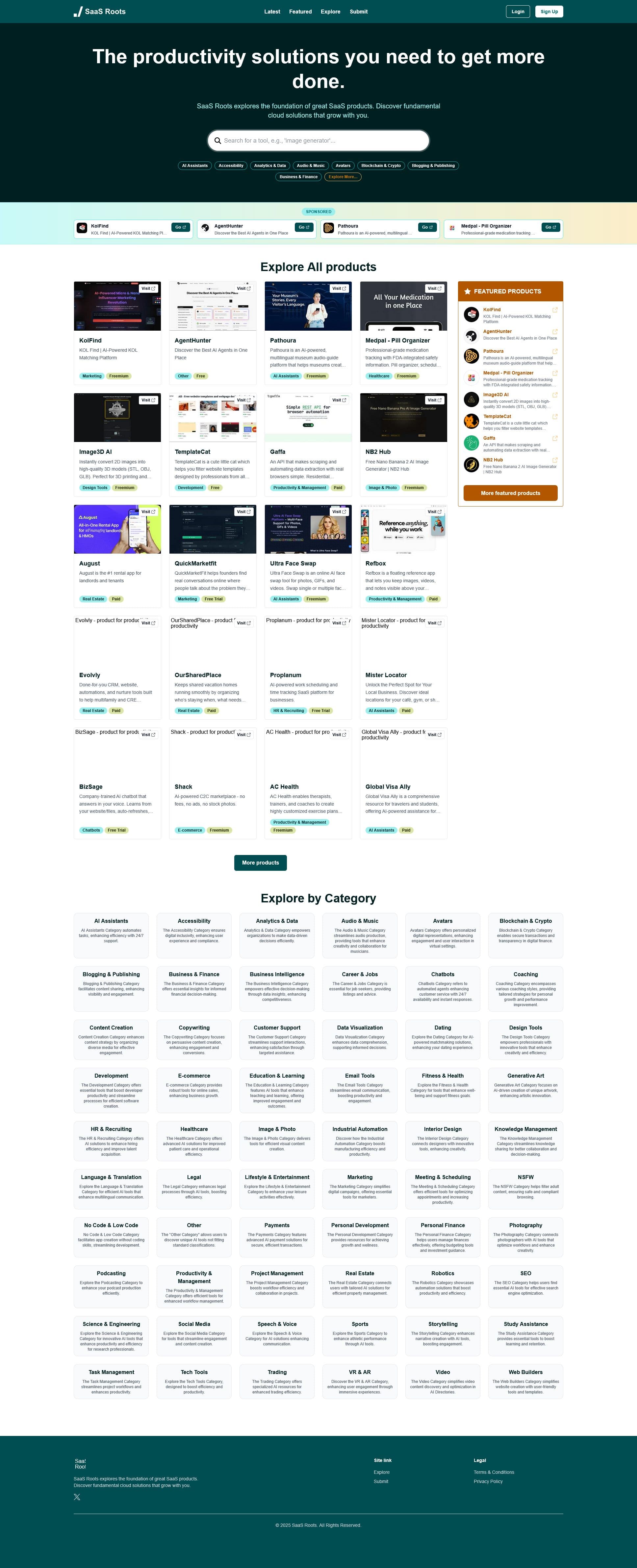 Screenshot of Saasroots