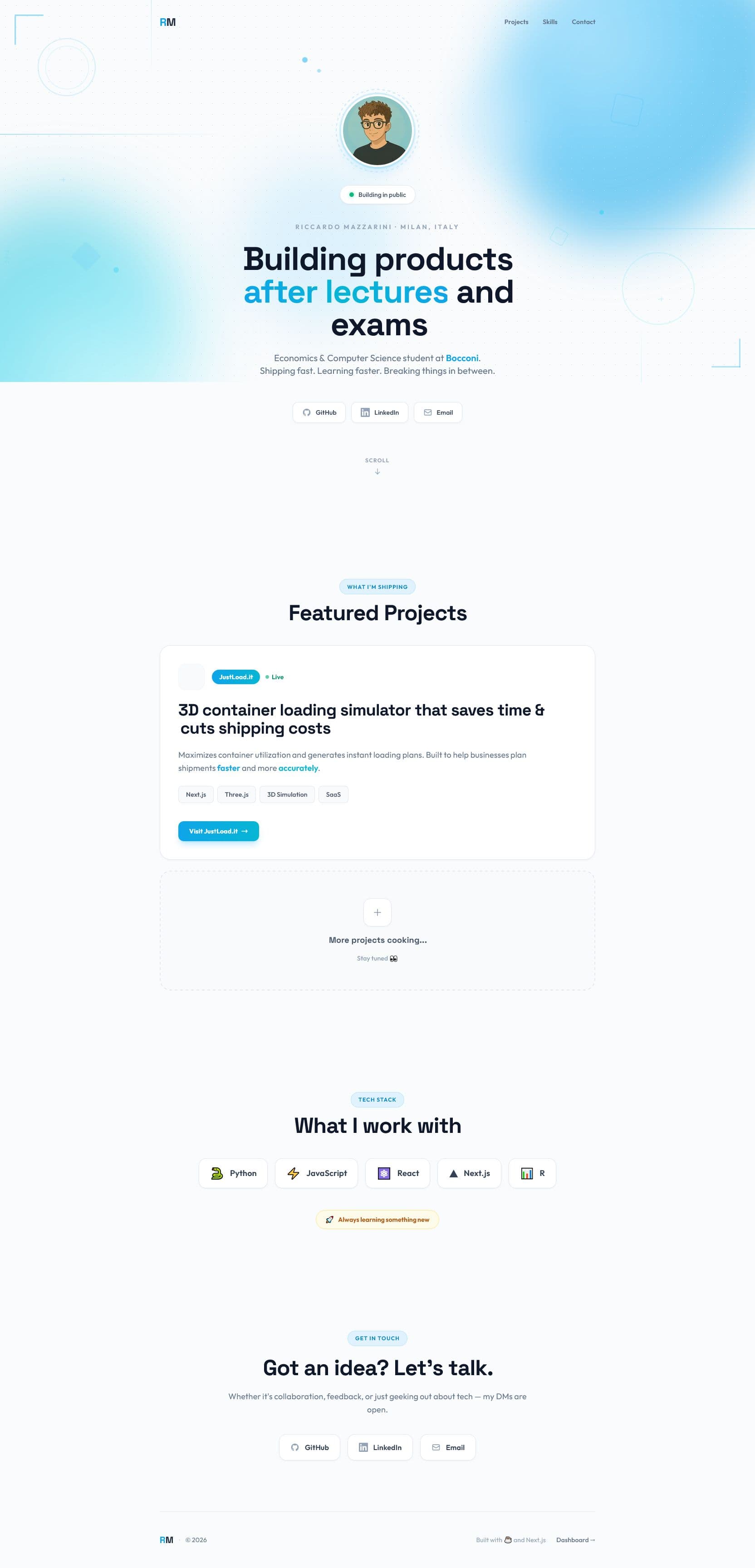 Screenshot of heyimrick.com