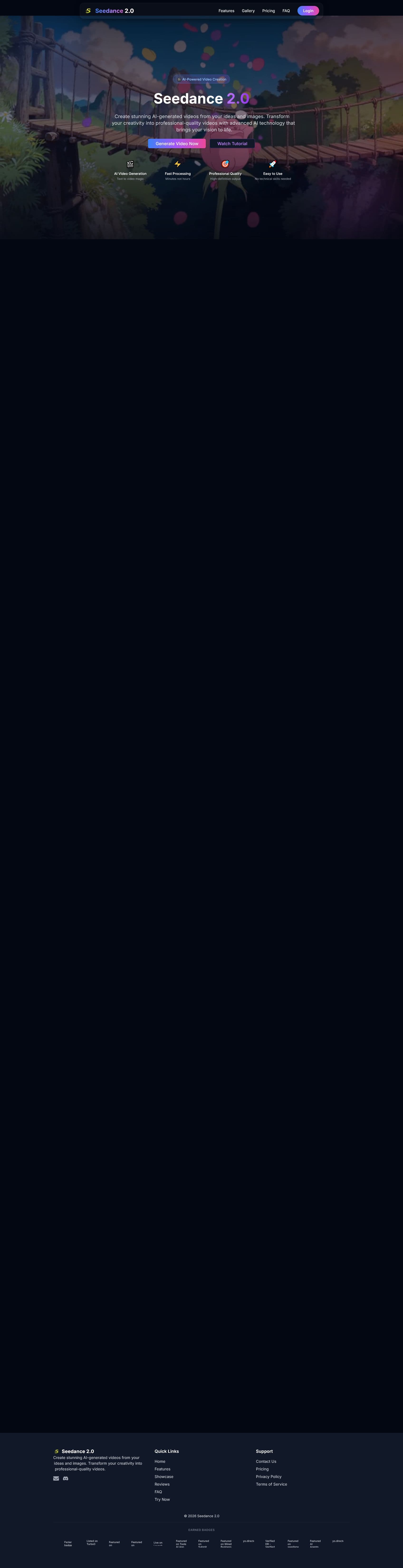 Screenshot of seedance2.video