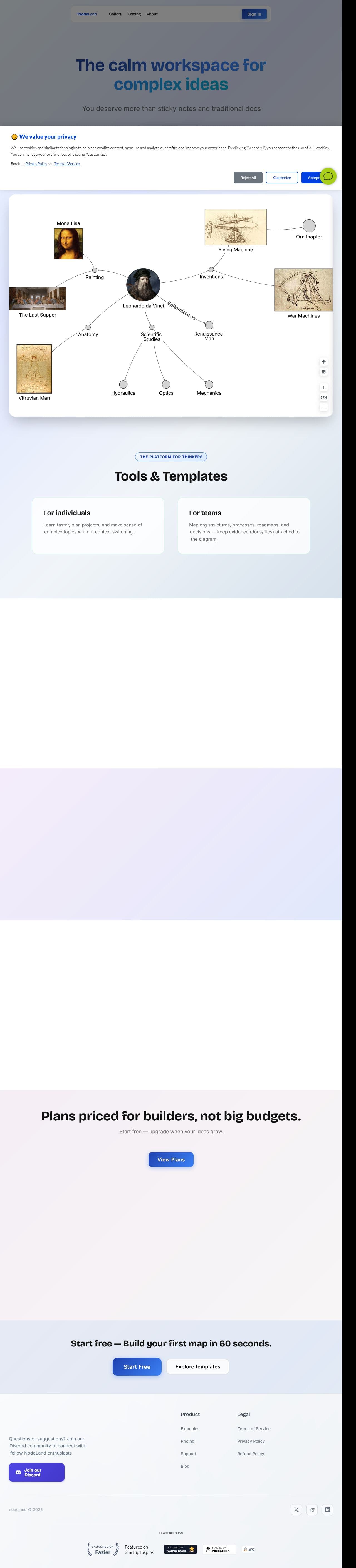 Screenshot of nodeland.io