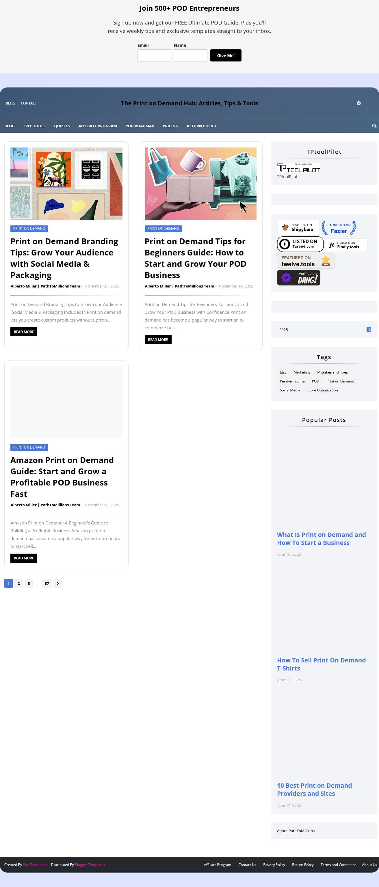 Screenshot of www.gopathtomillions.com