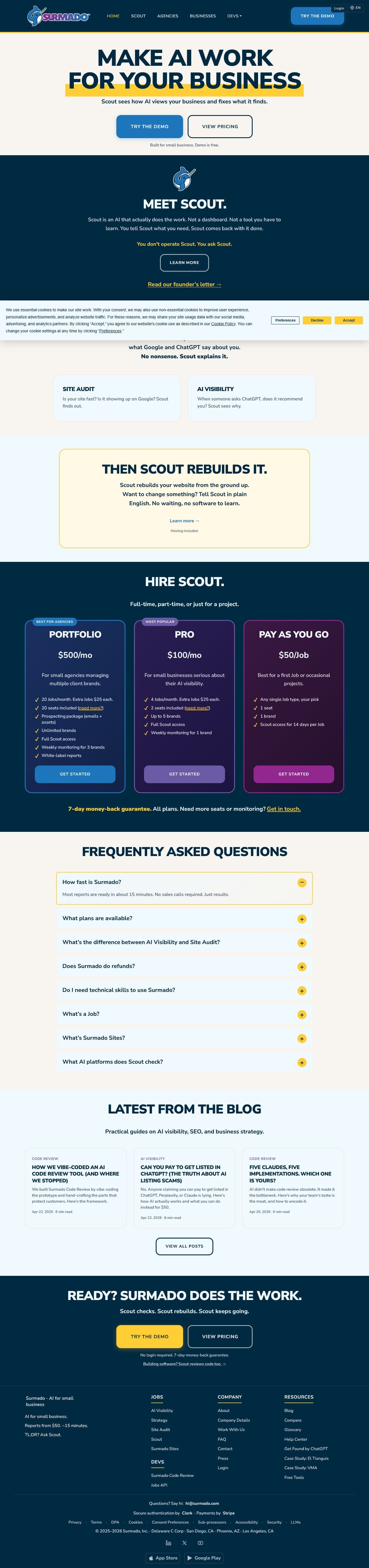 Screenshot of surmado.com