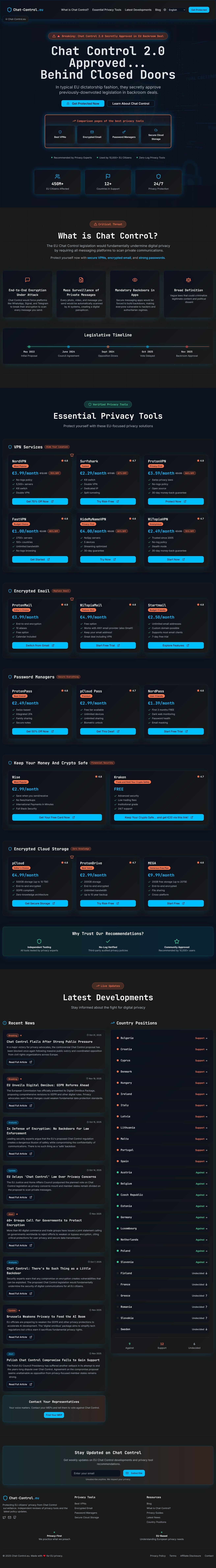 Screenshot of chat-control.eu