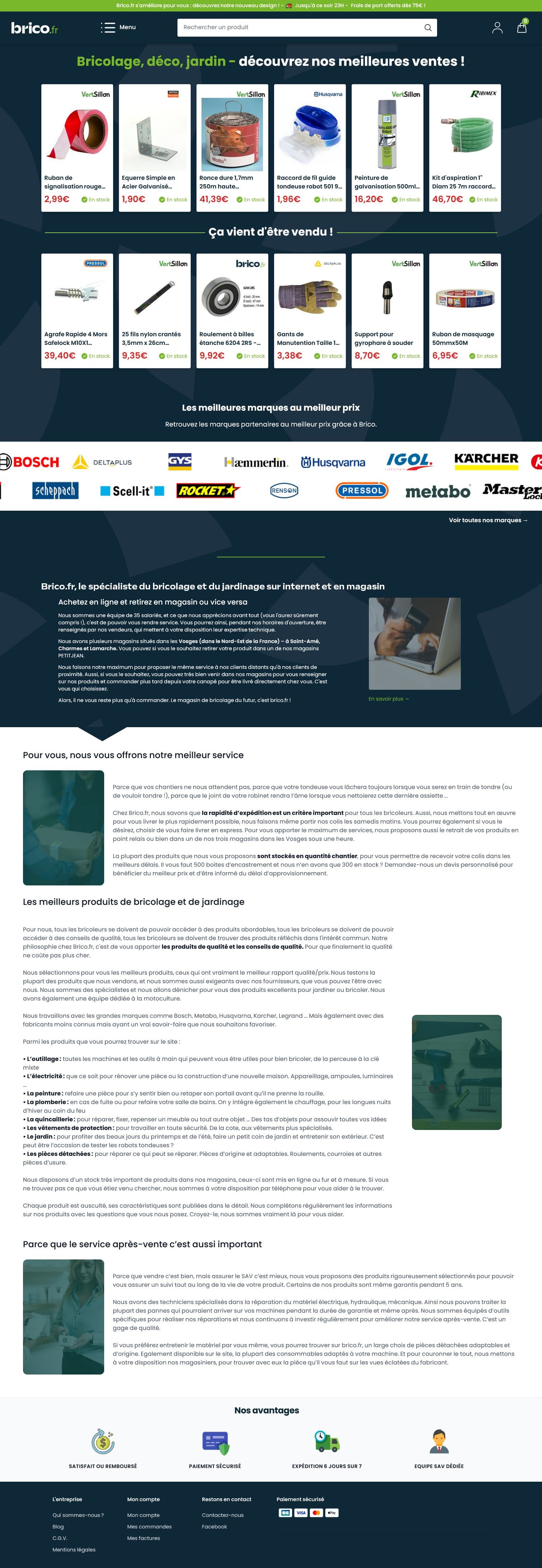 Screenshot of brico.fr