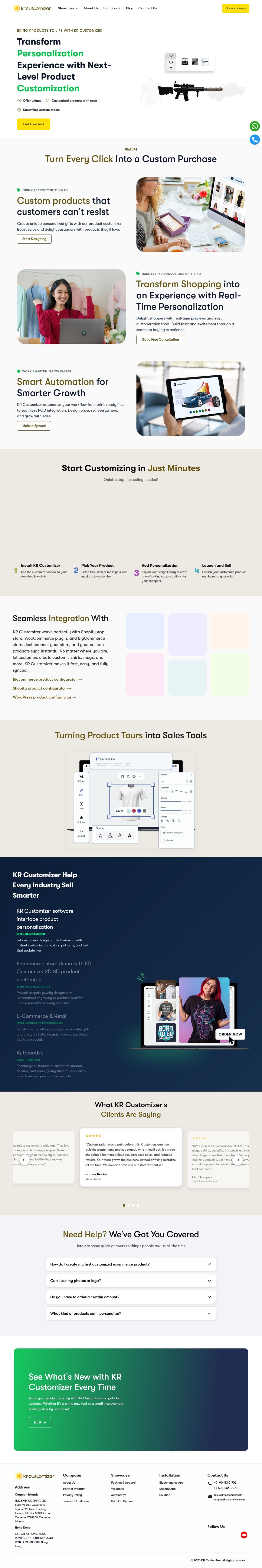 Screenshot of krcustomizer.com