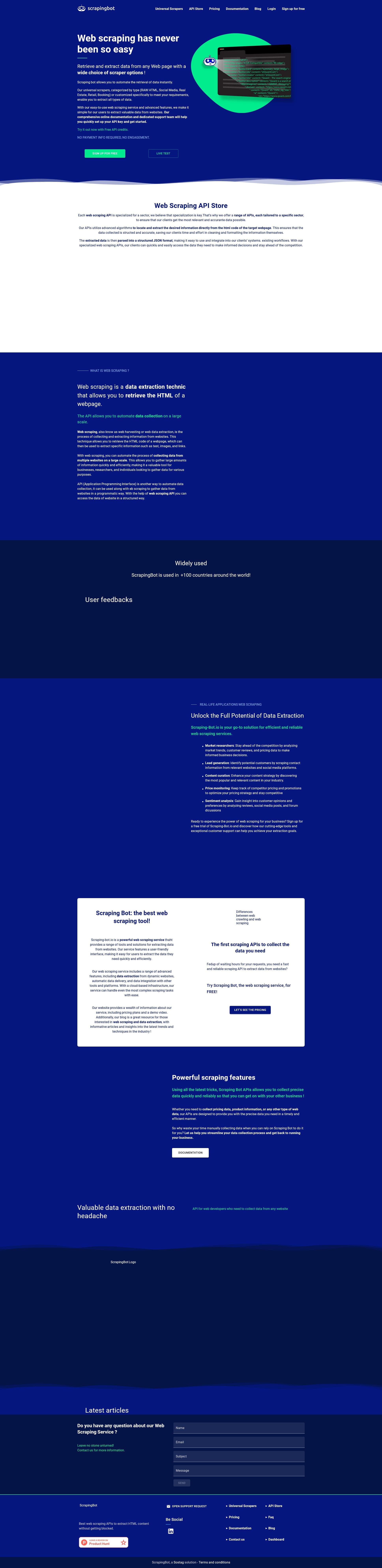 Screenshot of scraping-bot.io