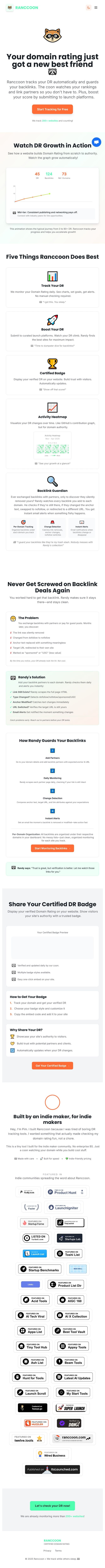 Screenshot of ranccoon.com