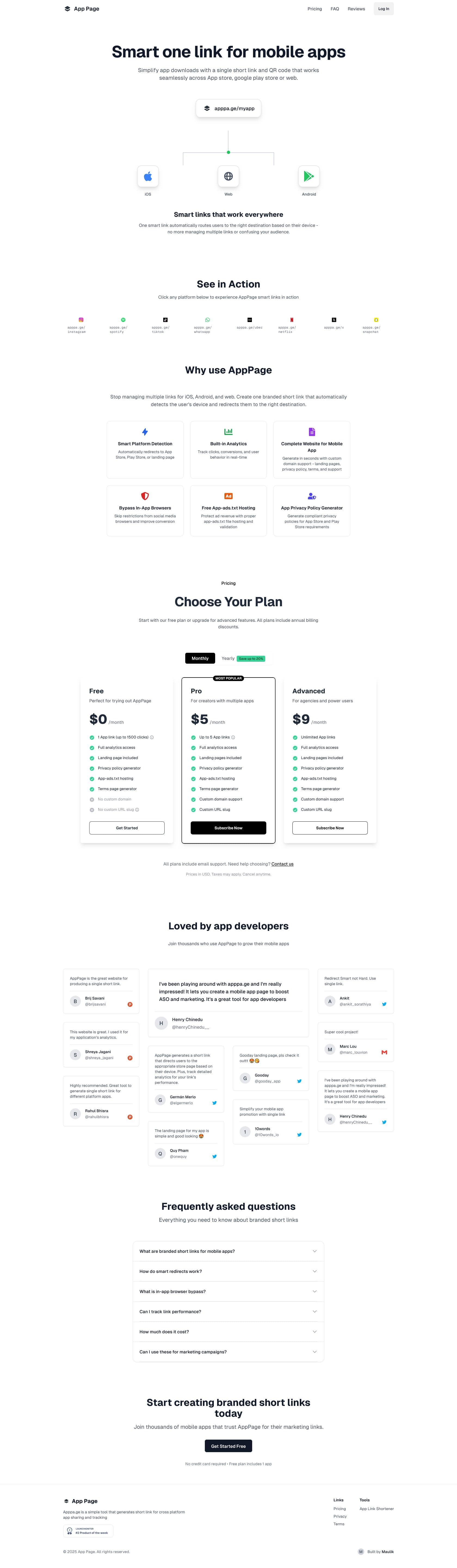 Screenshot of apppa.ge