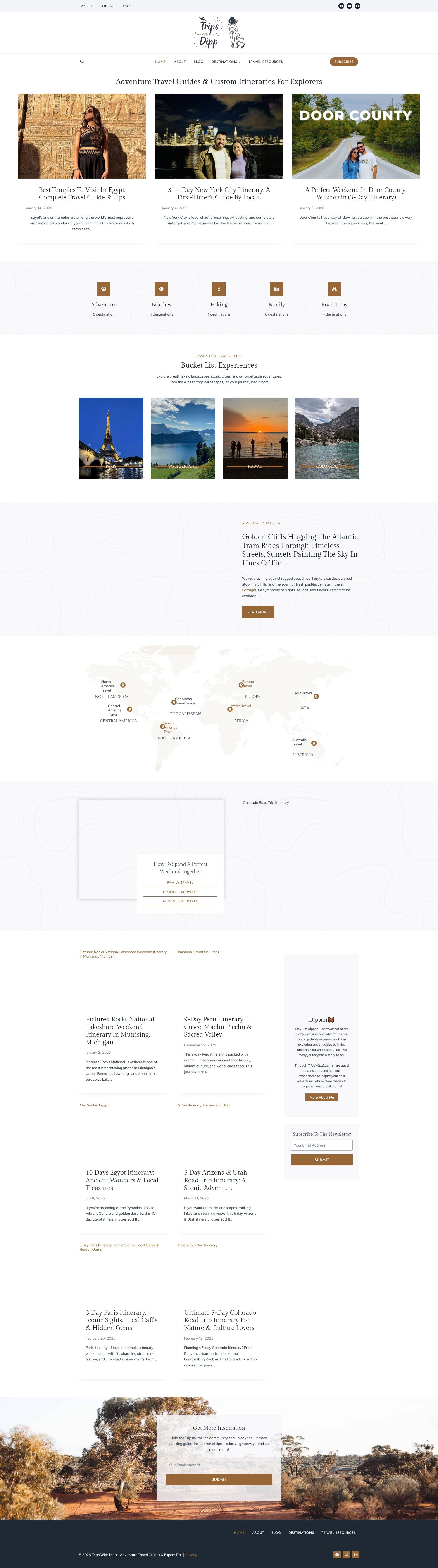 Screenshot of tripswithdipp.com