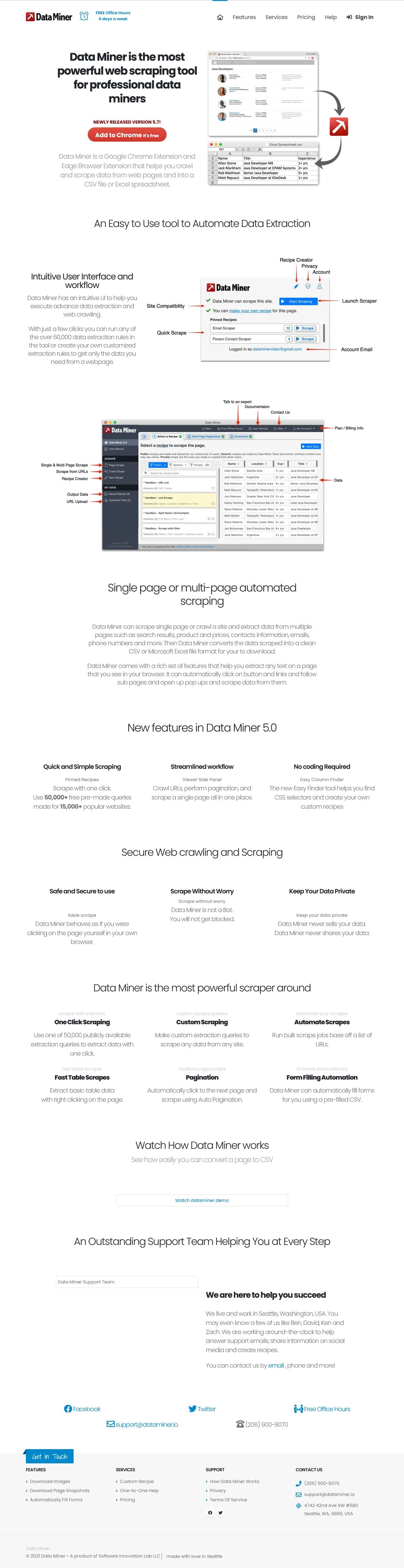 dataminer.io screenshot