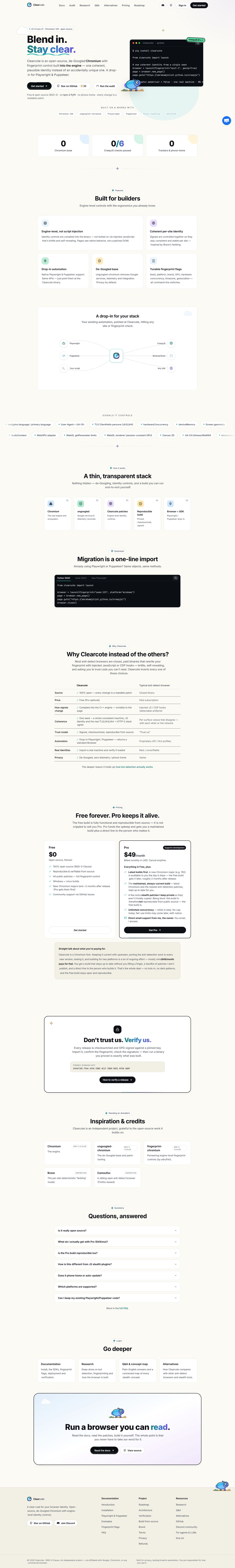 Screenshot of clearcotelabs.com