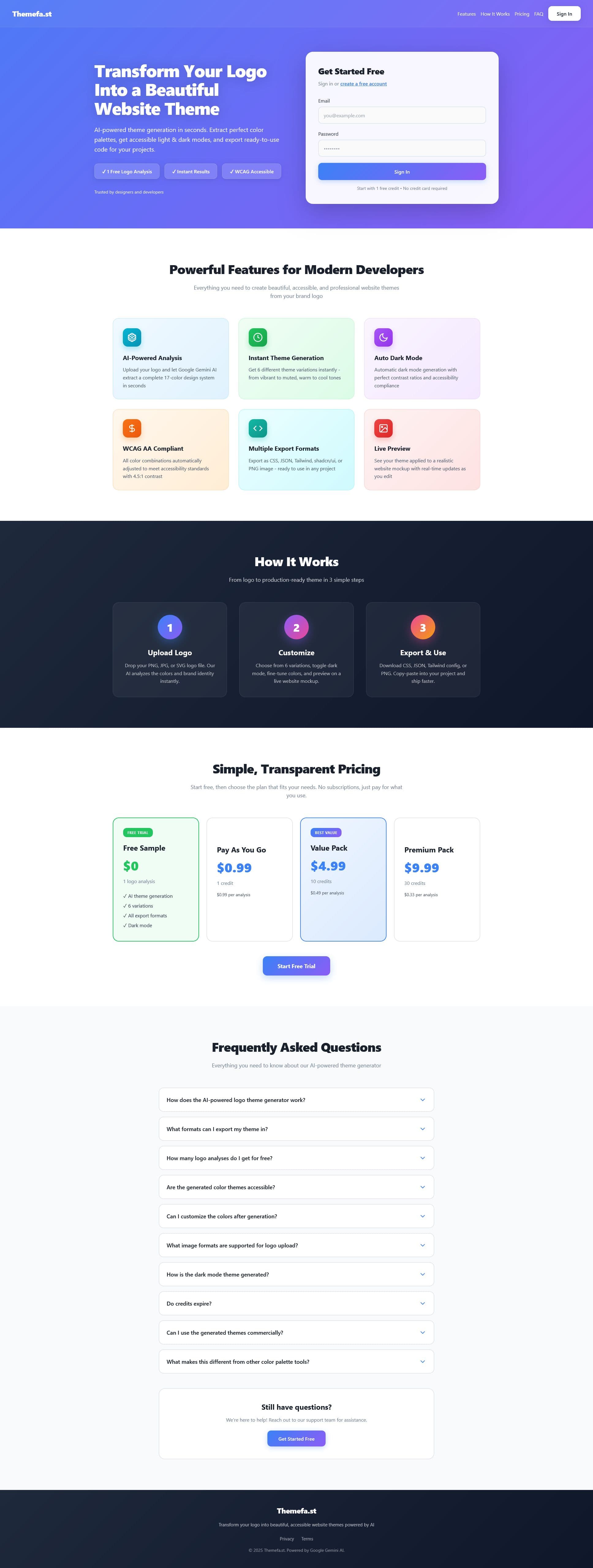 Screenshot of themefa.st