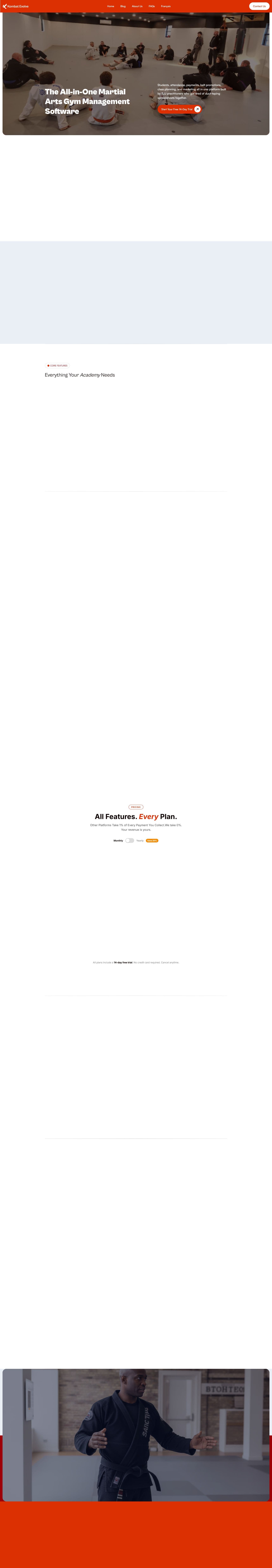 Screenshot of kombatevolve.com