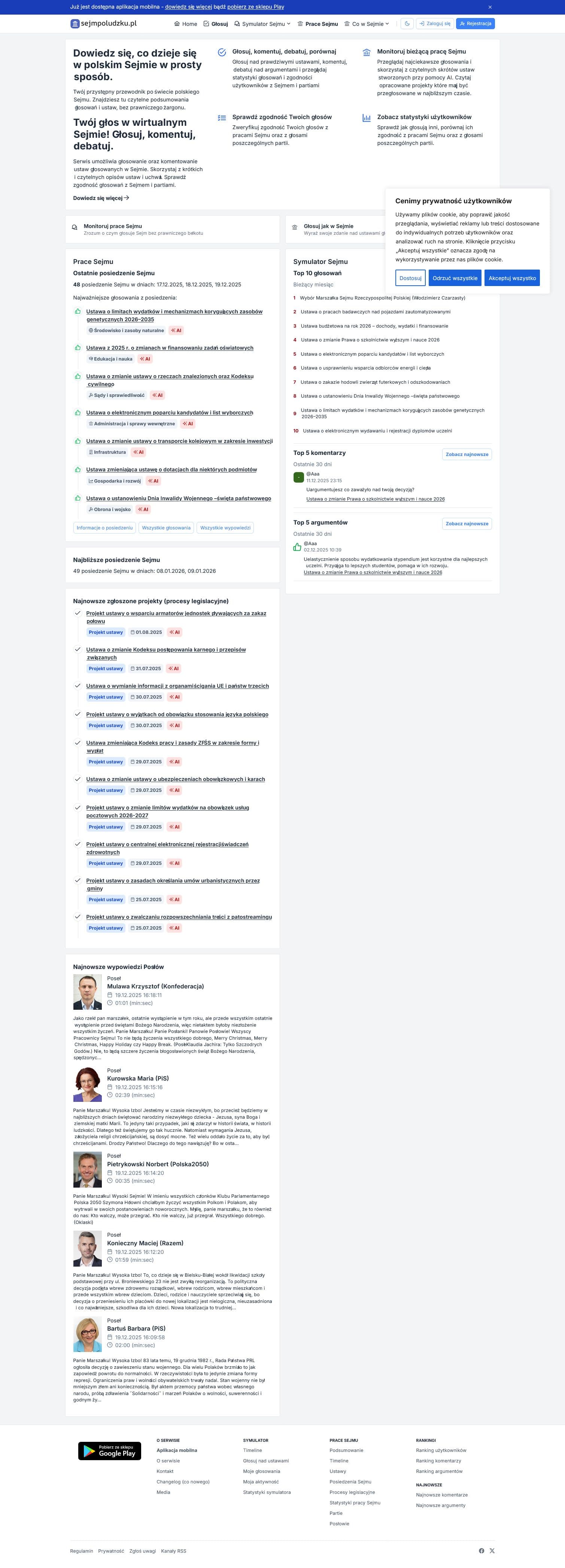 Screenshot of sejmpoludzku.pl