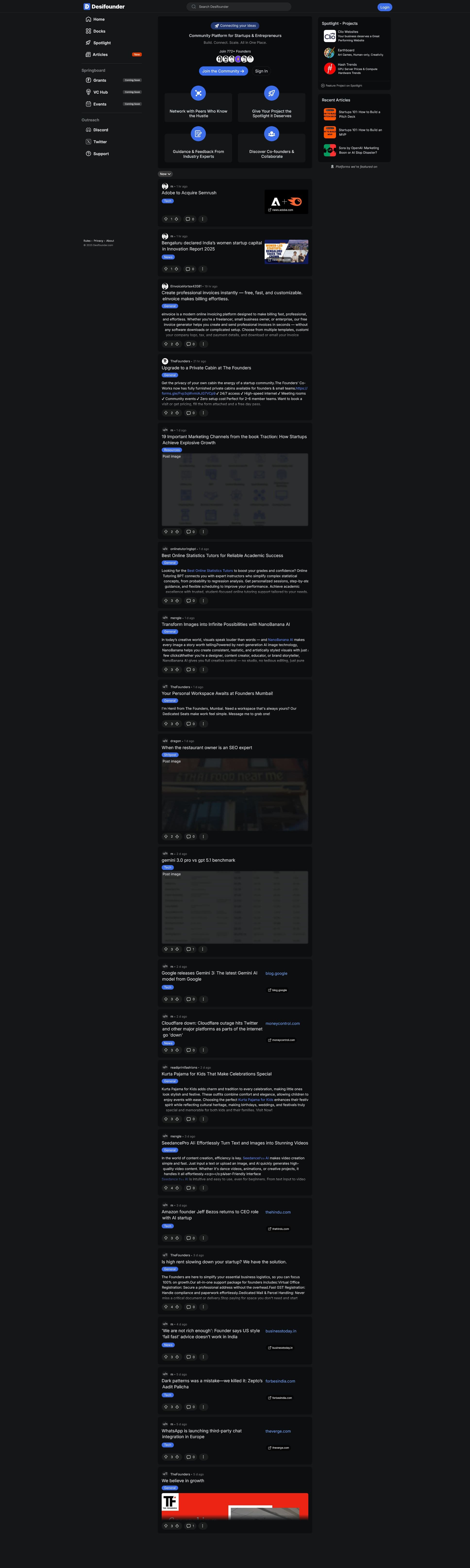Screenshot of Desifounder.com