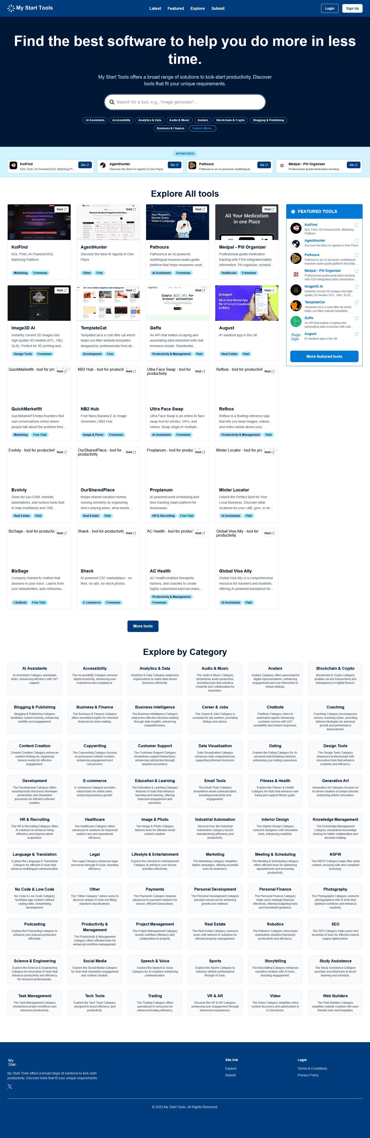 Screenshot of Mystarttools