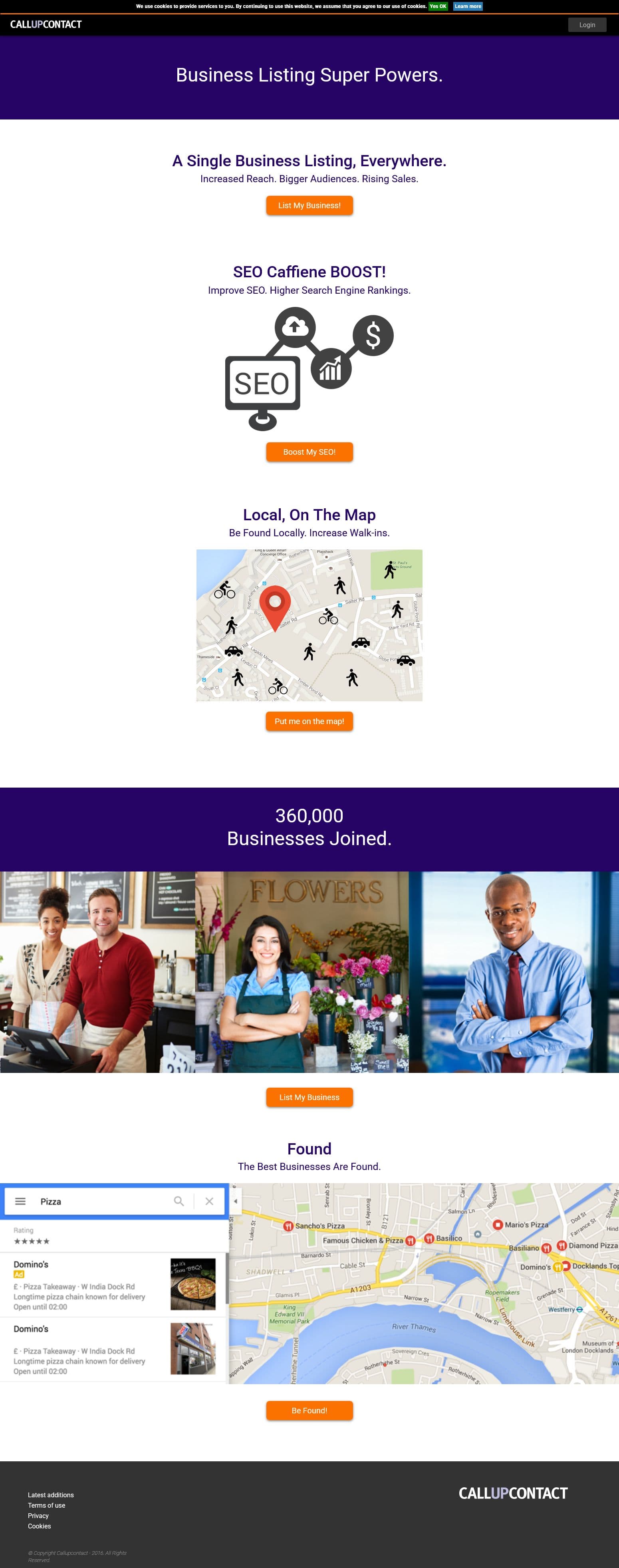 Screenshot of Callupcontact