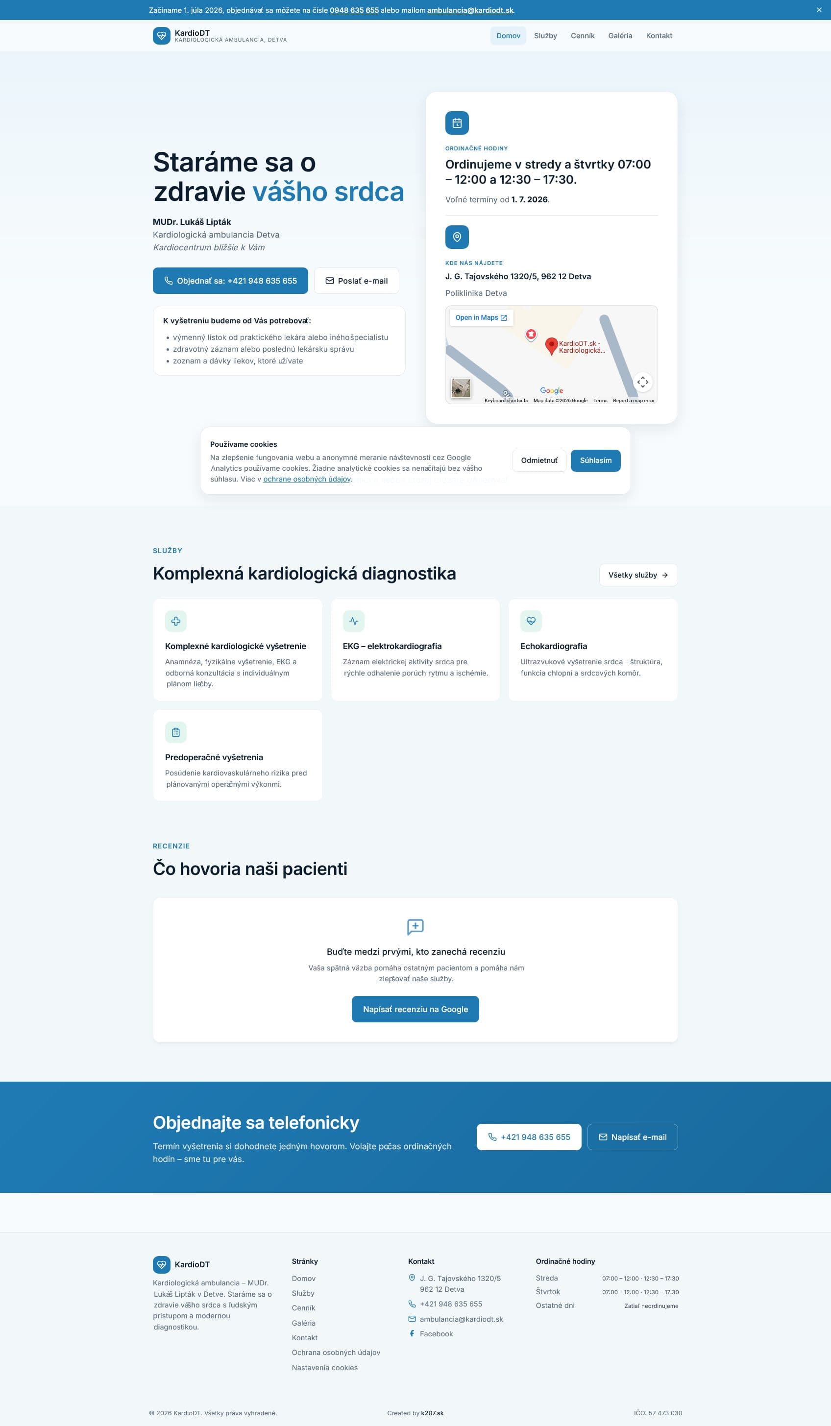 Screenshot of kardiodt.sk