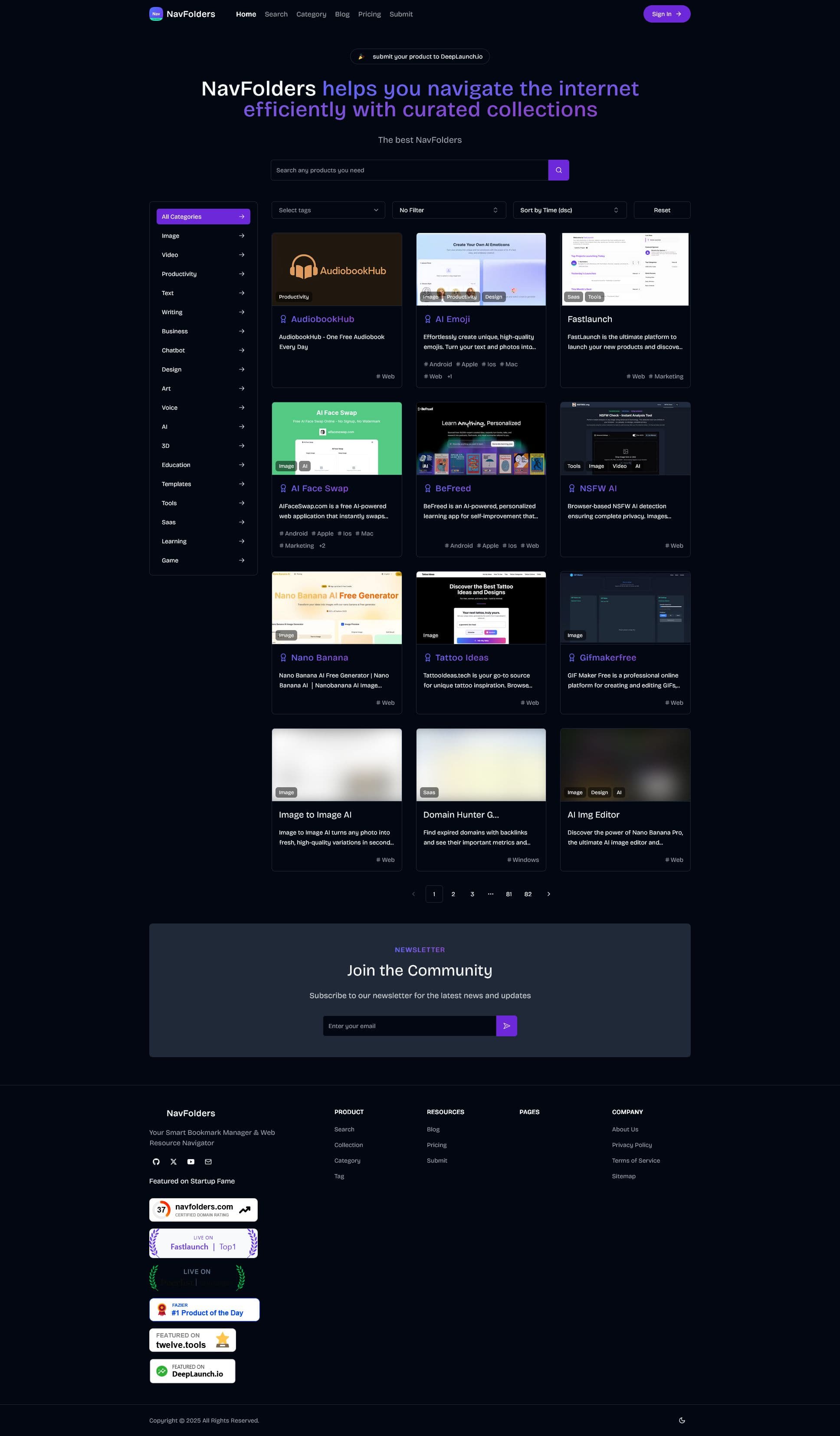 Screenshot of Navfolders