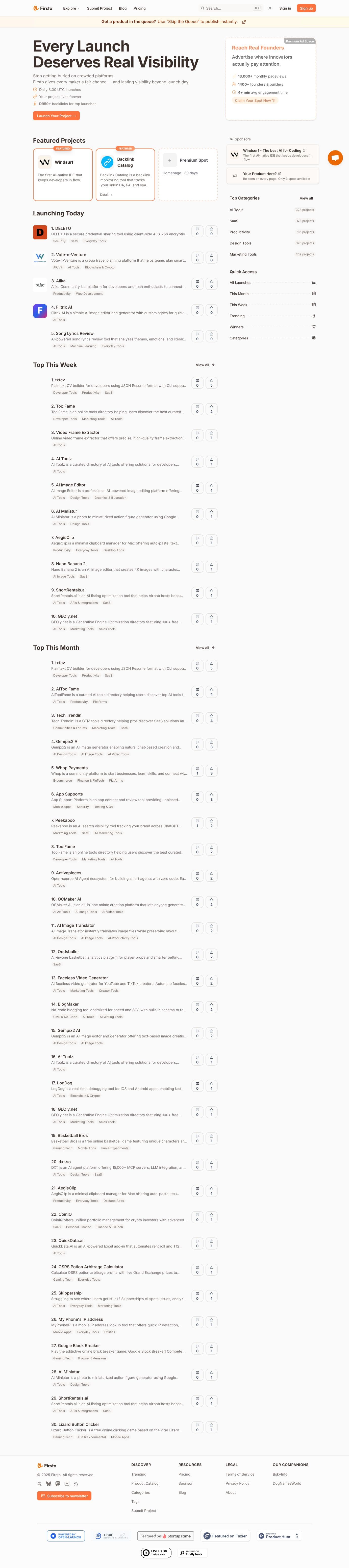 Screenshot of Firsto