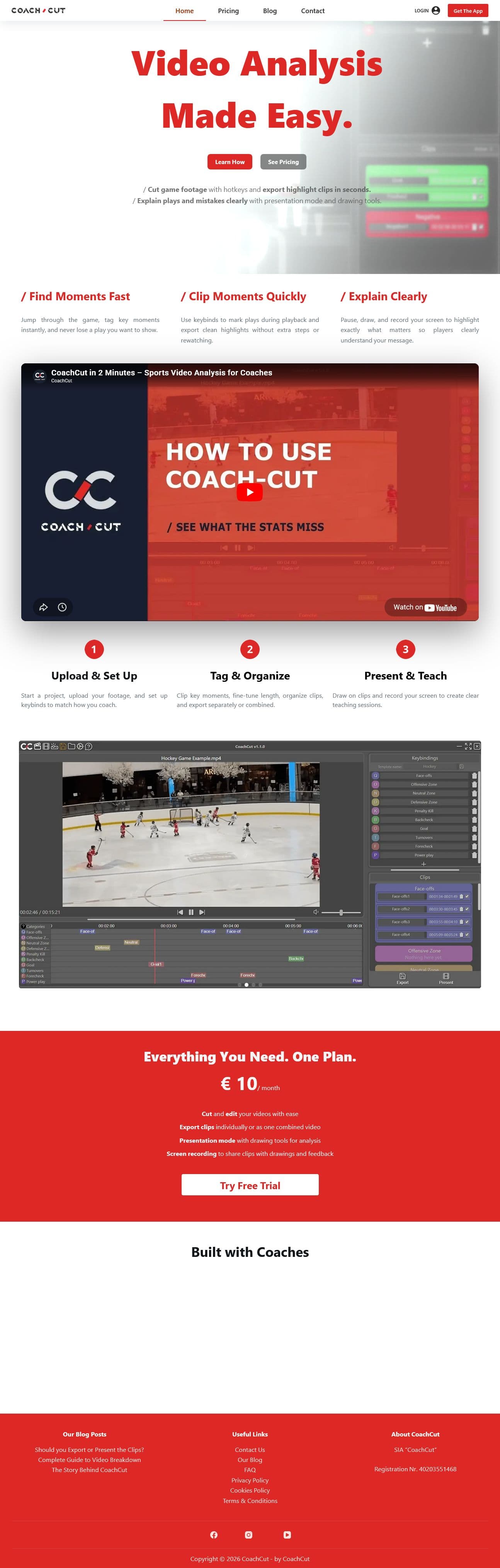 Screenshot of coachcut.app
