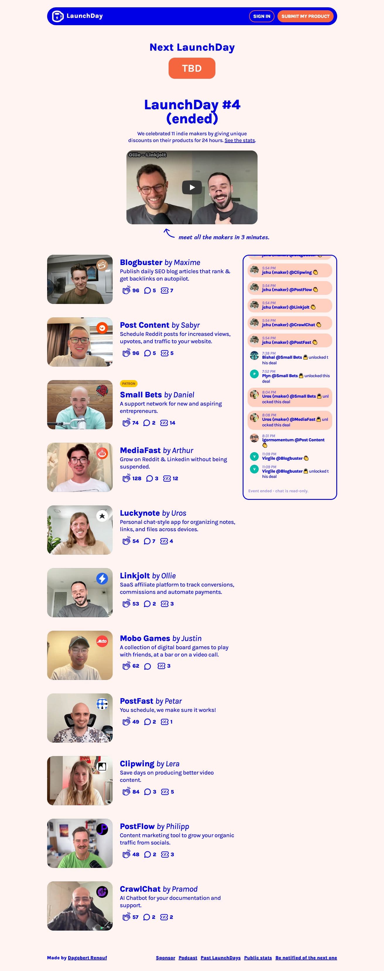 Screenshot of Launch Day