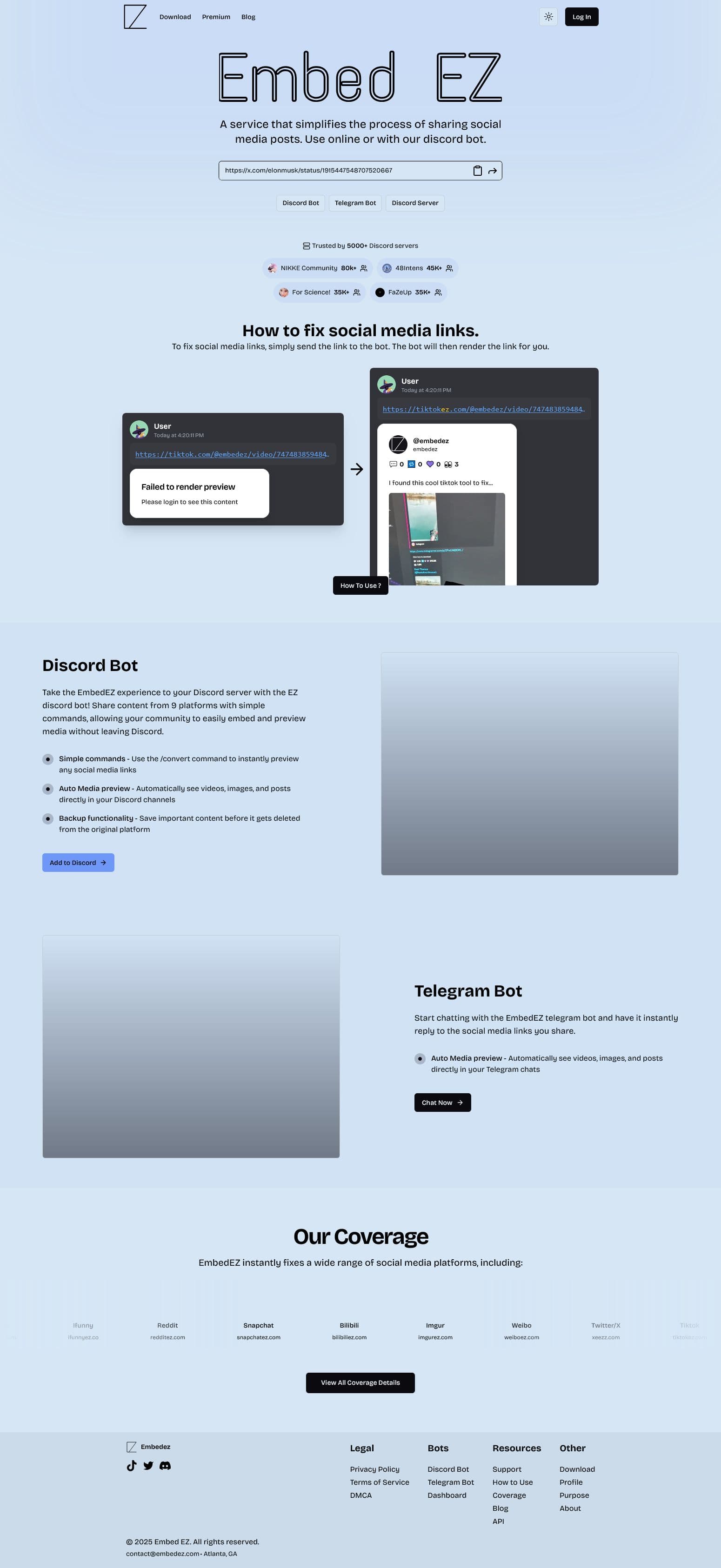 Screenshot of embedez.com