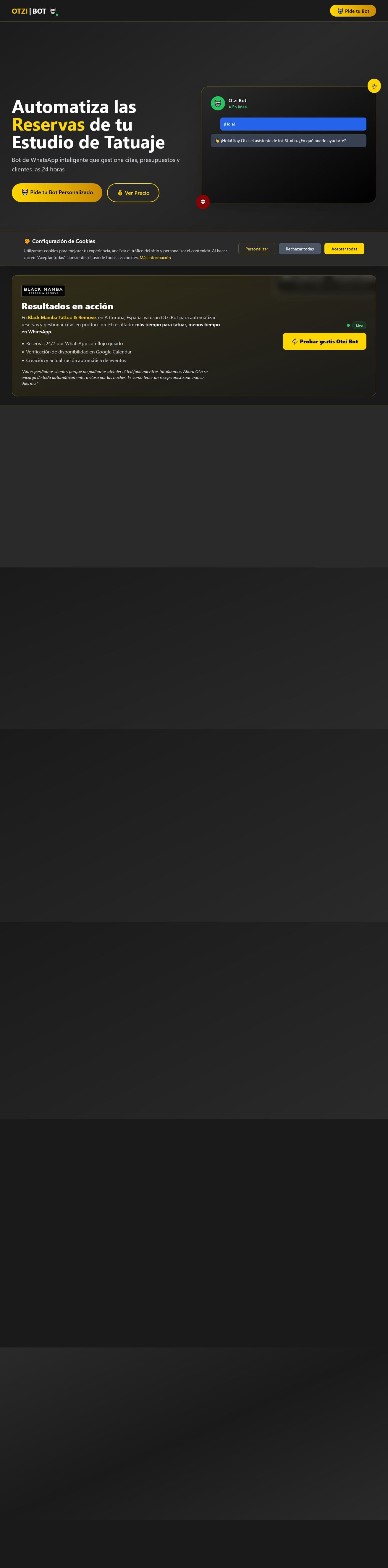 Screenshot of www.otzibot.com