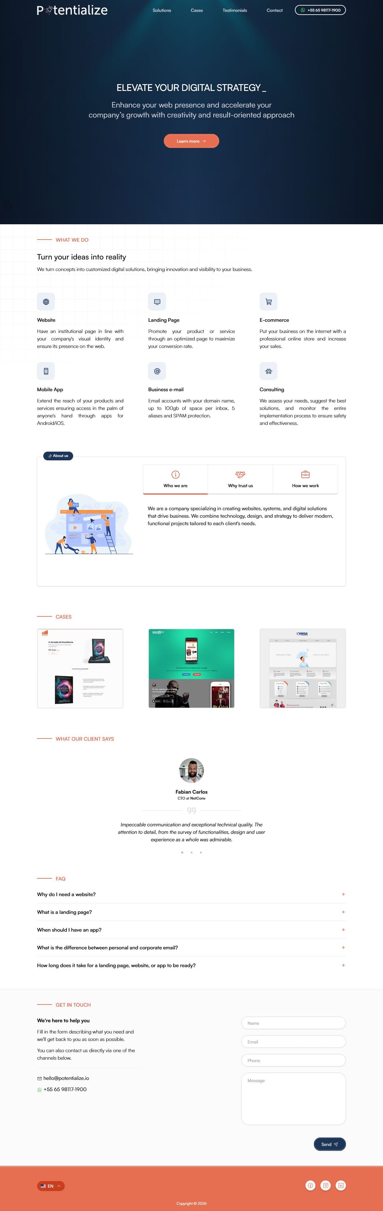 Screenshot of potentialize.io