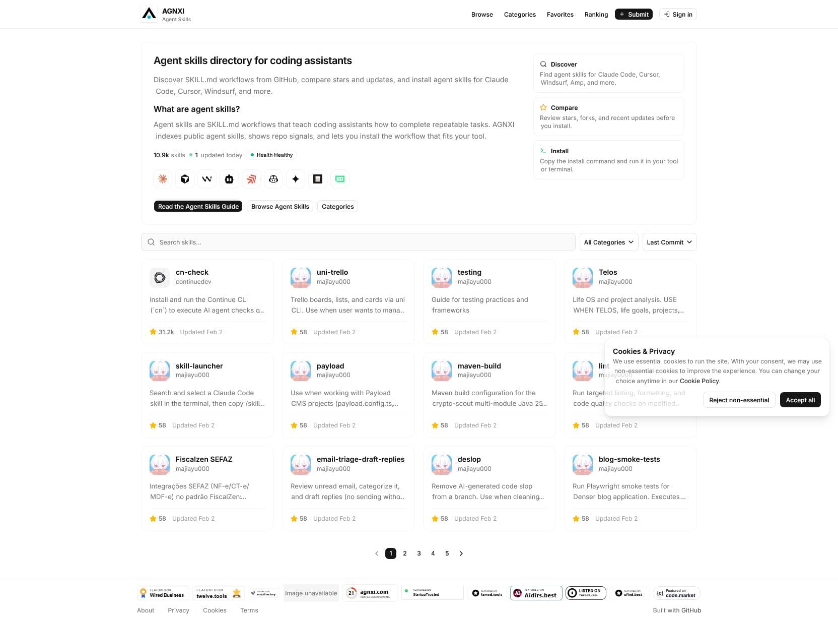 Screenshot of agnxi.com